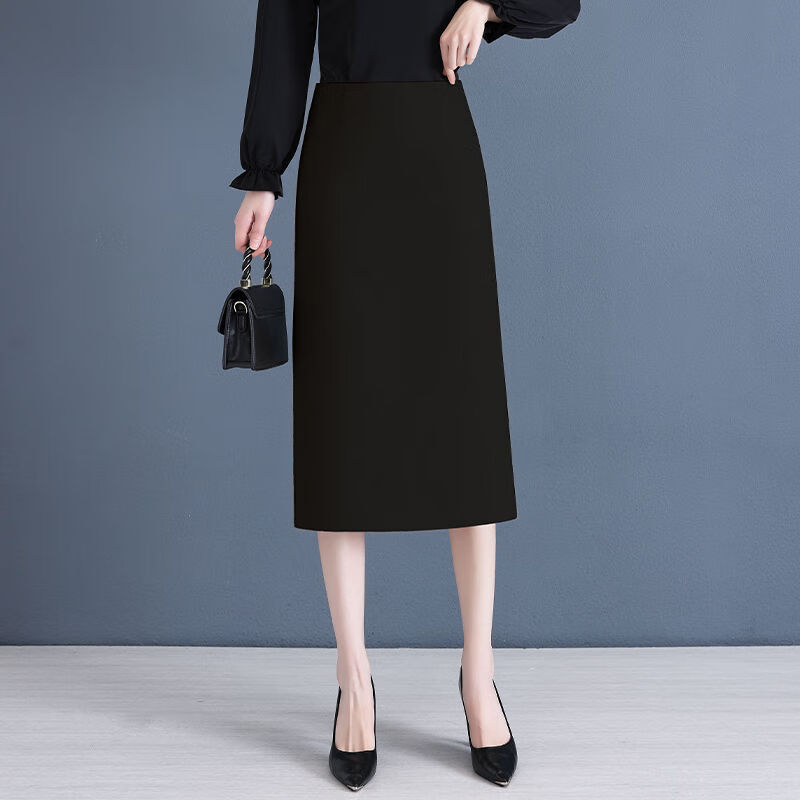 丰课(fengke)上班白领西裙小个子包臀开衩裙时尚开叉半身裙女士2023春