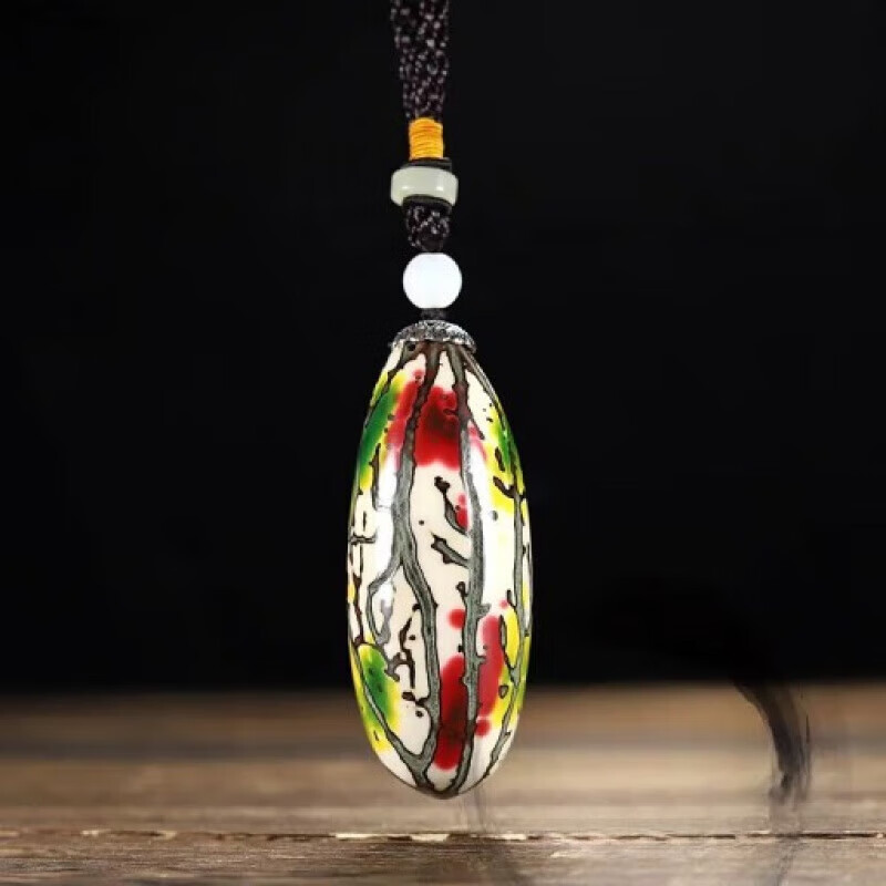 迎福翔千眼菩提彩色原籽果实成品大果子手把件钥匙扣吊坠 圣诞礼物