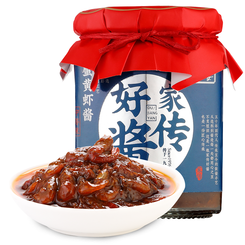 【价格稳定】美味组合，渡江宴蟹黄虾酱（中辣）180g|显示调味品京东历史价格