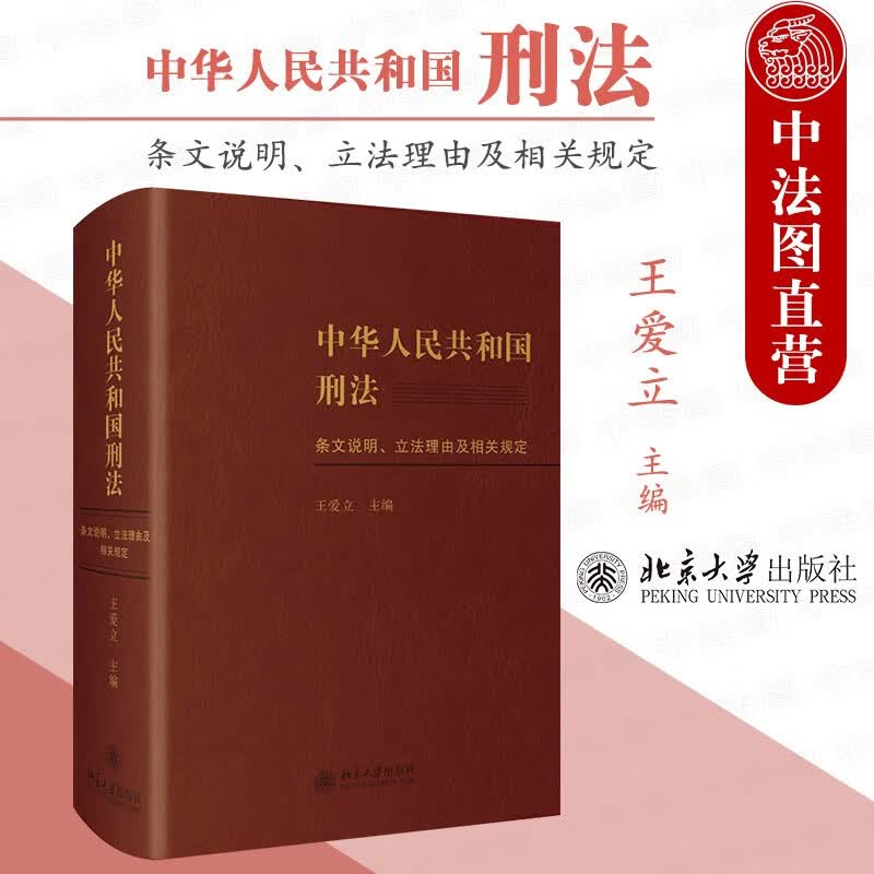 正版现货 2021新书 中华人民共和国刑法条文说明立法理由及相关规定 王爱立 逐条全面解读刑法条文