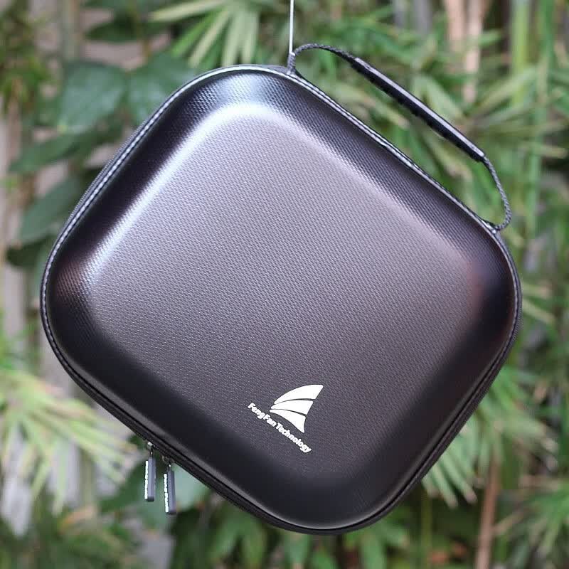 丰帆（FengFan） 适用于森海塞尔头戴式耳麦收纳包HD650/HD660S/HD400Pro/HD560S/HD600耳机盒抗压保护壳 斜纹黑(带手提+固定绑带)