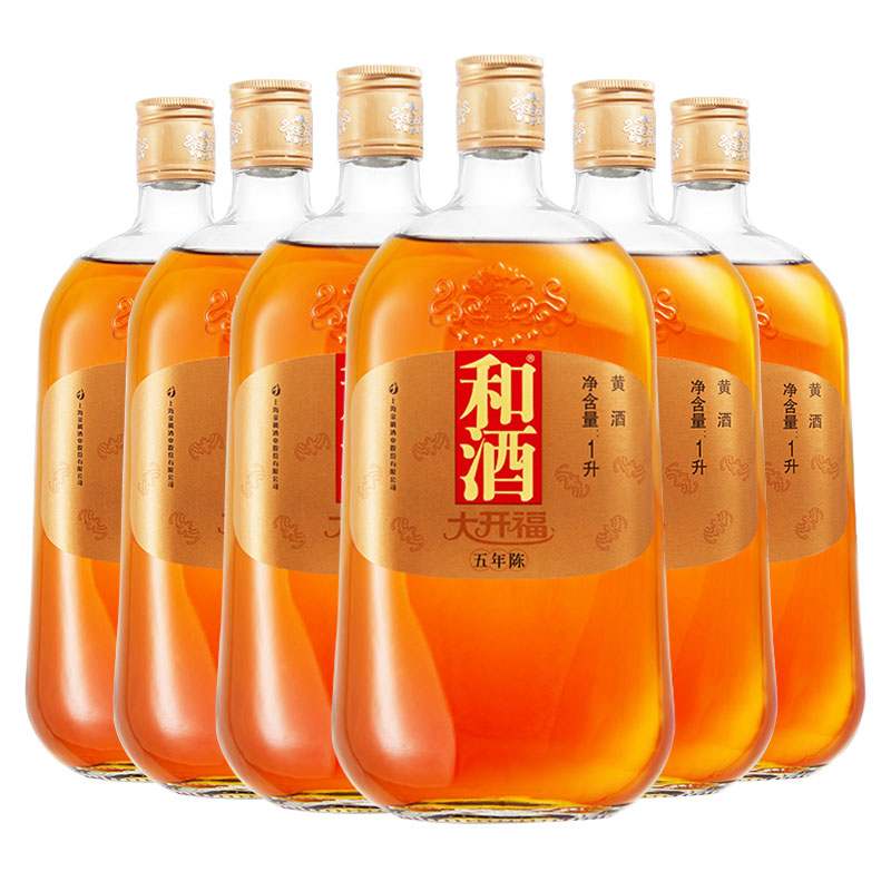 和酒大开福五年陈黄酒 上海老酒 特型半干型黄酒 12.