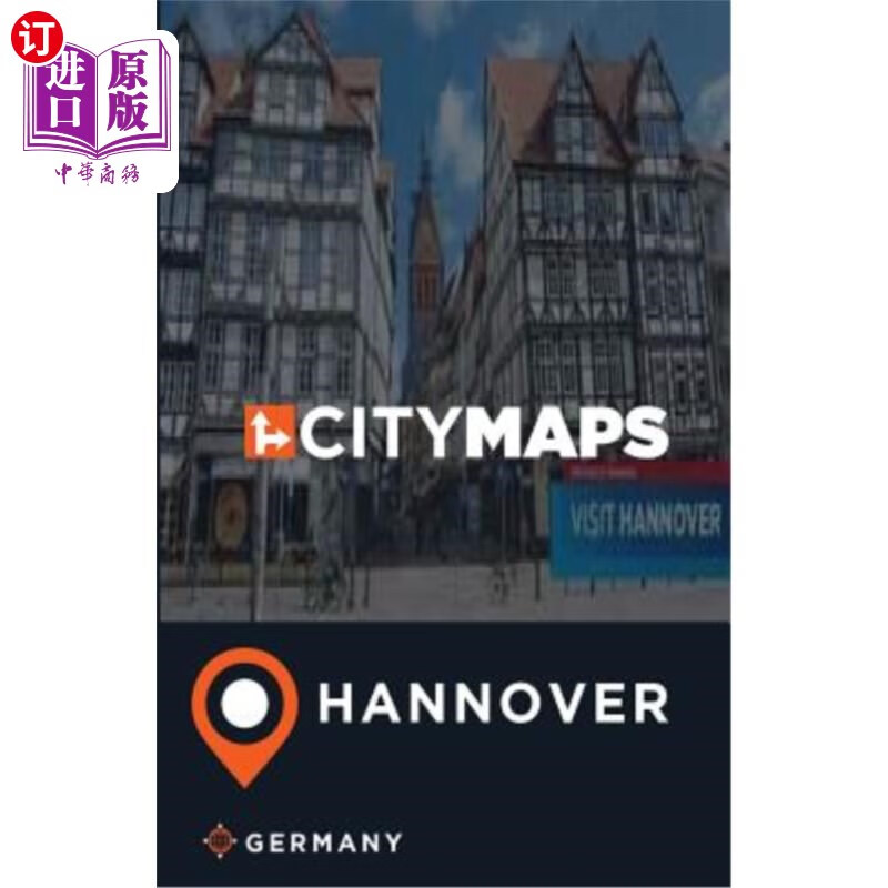 海外直订city maps hannover germany 德国汉诺威城市地图