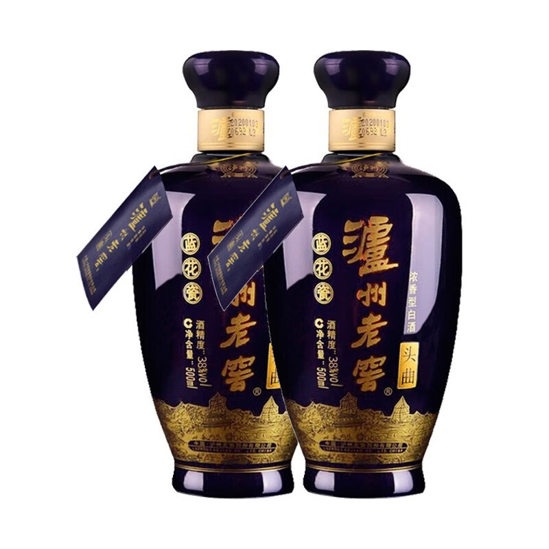 泸州老窖 头曲 蓝花瓷 纯粮食白酒自饮口粮酒 浓香型高度白酒 婚宴用