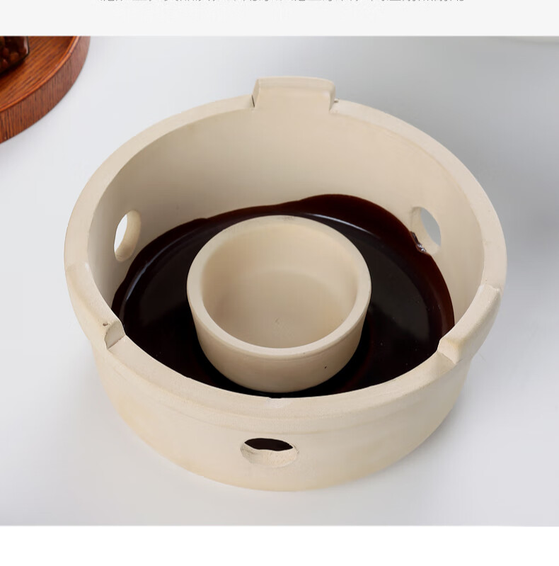 砂锅家用耐高温煲汤锅煲仔饭炖菜炖肉浅锅干烧陶瓷煲 白色三足酒精炉