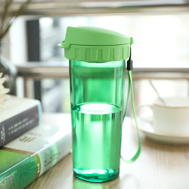 特百惠(tupperware)茶韵塑料杯 随心运动密封防漏茶水分离水杯子带拎