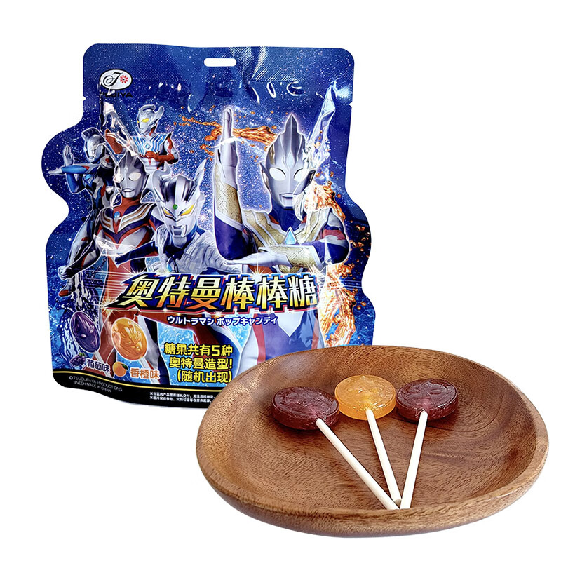 不二家不二家奥特曼棒棒糖果味袋装100g结婚喜糖儿童礼物零食品
