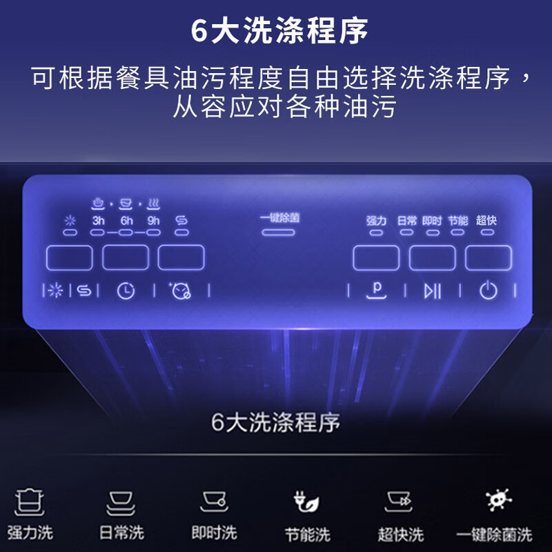 海尔（Haier）洗碗机独立式10套80℃高温冲洗纤薄机身家用全自动独立式嵌入式洗碗机 EW10028BK