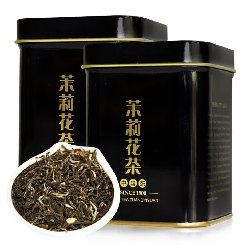 张一元茶叶茉莉花茶特级浓香花茶黑罐2罐组合100g怎么看?