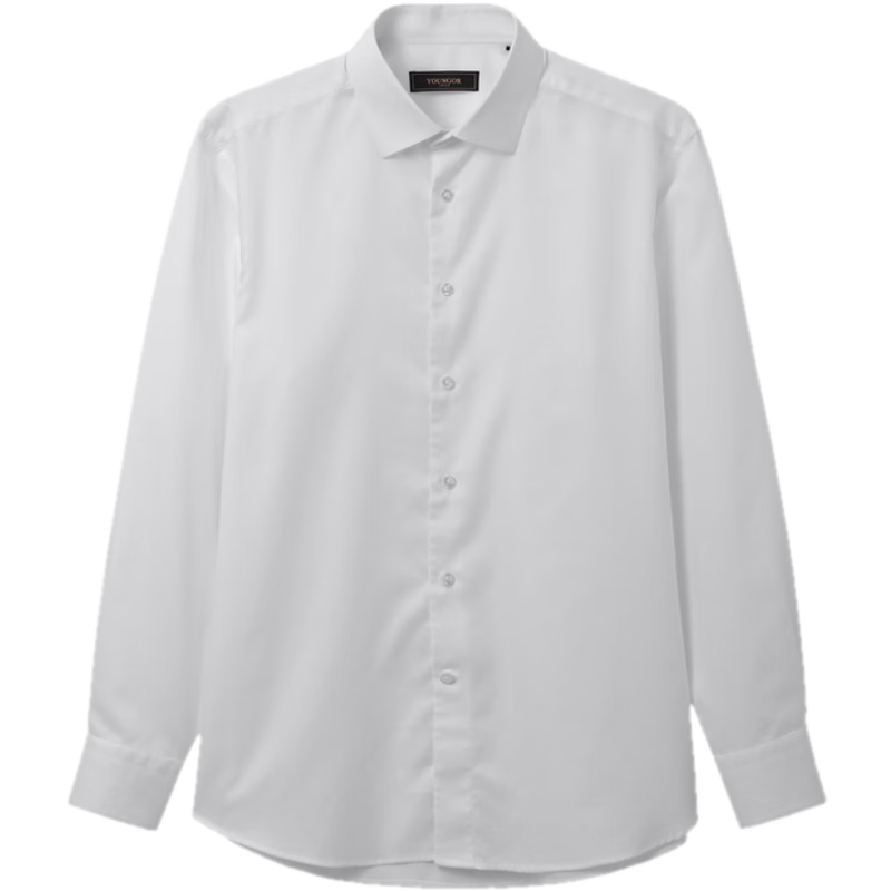 雅戈爾（YOUNGOR）長(cháng)袖襯衫男秋季不易皺免燙修身純棉舒適職業(yè)工裝百搭襯衣商務(wù)休閑 本白 39