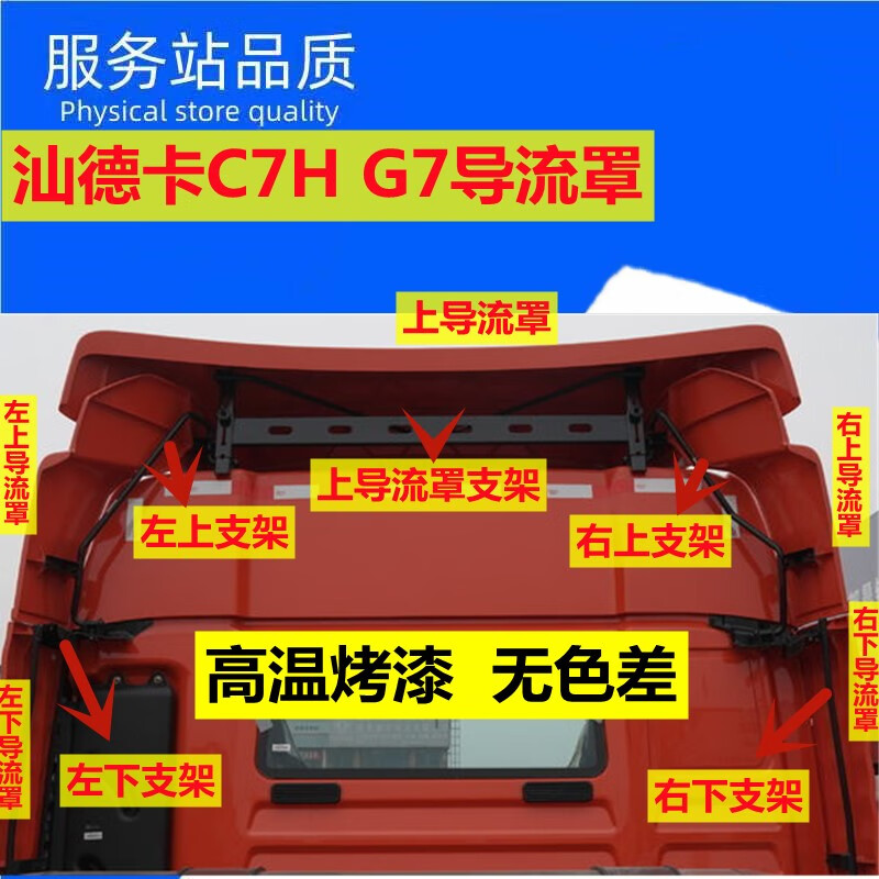 洛爵适配中国重汽原厂汕德卡c7g7驾驶室后导流罩导流板后尾翼上导流罩