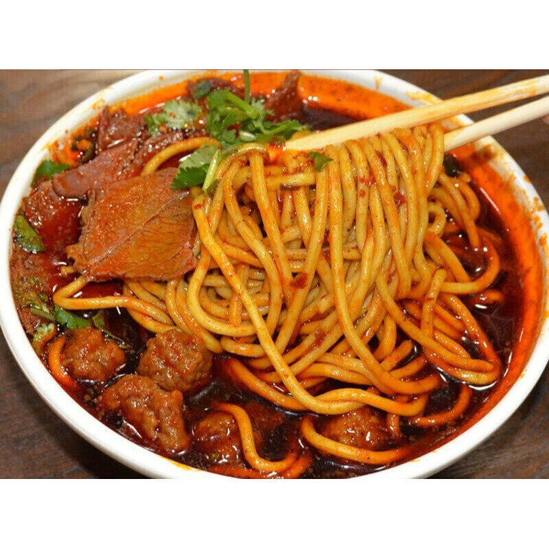 滋滋铺子牛肉丸子面 (440克*4) 山西特产 老白家临汾牛肉丸子面4碗4套