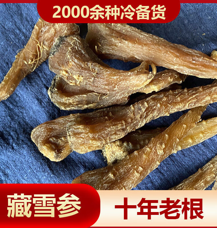 藏雪参西藏特产藏雪参500克 藏血参雪人参玉人参红毛阳参刺参十年 500