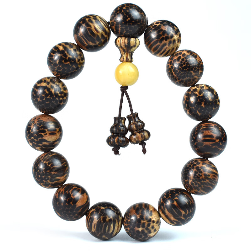 九鹿美兮 蛇纹木手串龙甲木高密满纹蛇鳞木佛珠 男士木制手链民族风