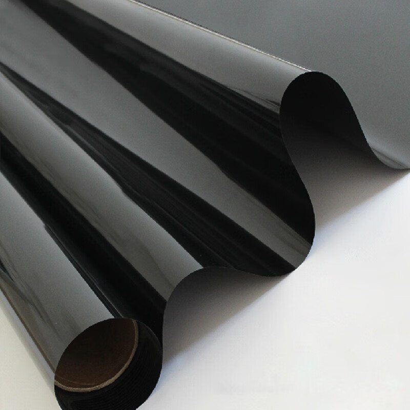 若情黑色不透光玻璃贴纸不透明防走光全遮光型挡光遮阳贴膜厂房防晒膜