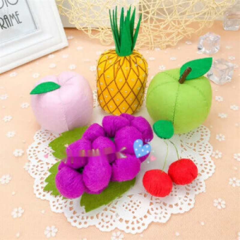 不织布手工布艺diy材料包 幼儿园作业水果蔬菜仿真食物玩具 菠萝组