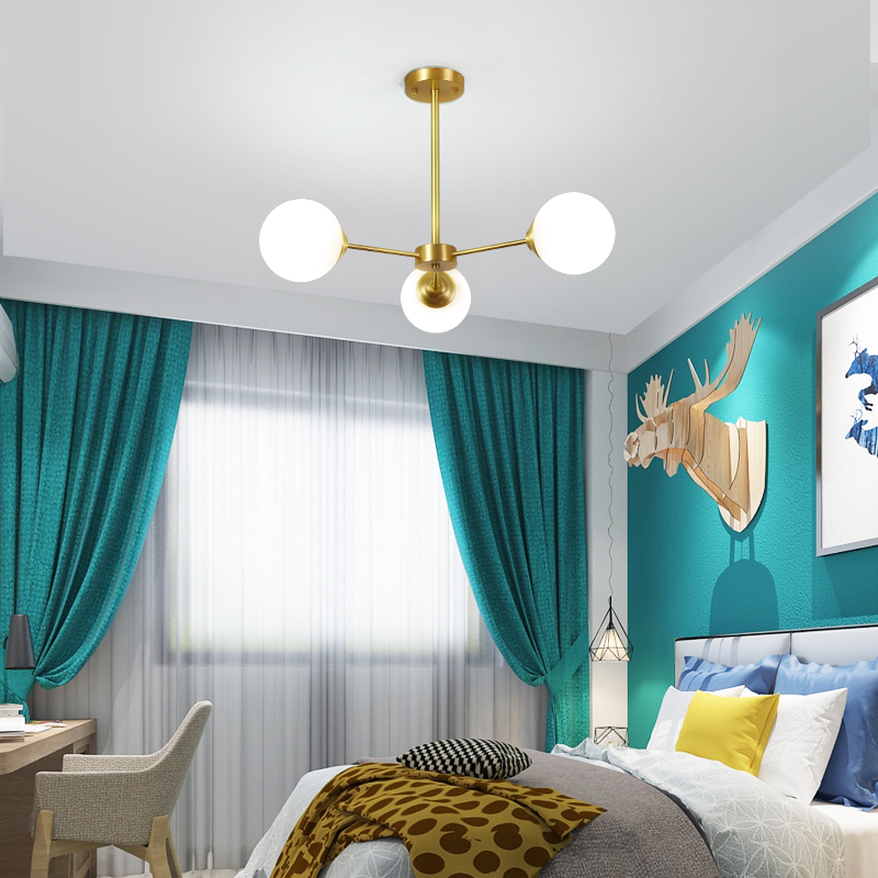 玛丽仕 铜灯全铜吊灯客厅灯餐厅别墅轻奢吊灯后现代大气铜灯北欧风格