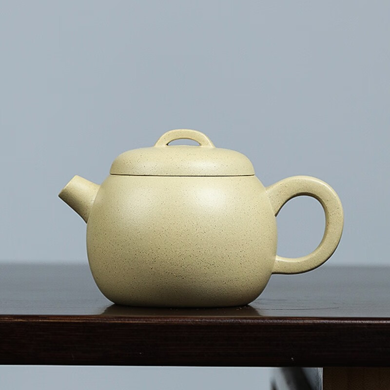 复雅集 宜兴紫砂壶纯手工原矿本山绿泥巨轮茶壶210ml