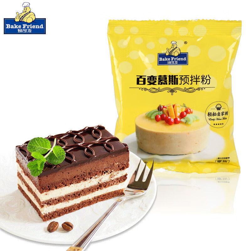 焙芝友 百变慕斯预拌粉 家庭diy提拉米苏烘焙原料 100g*4袋