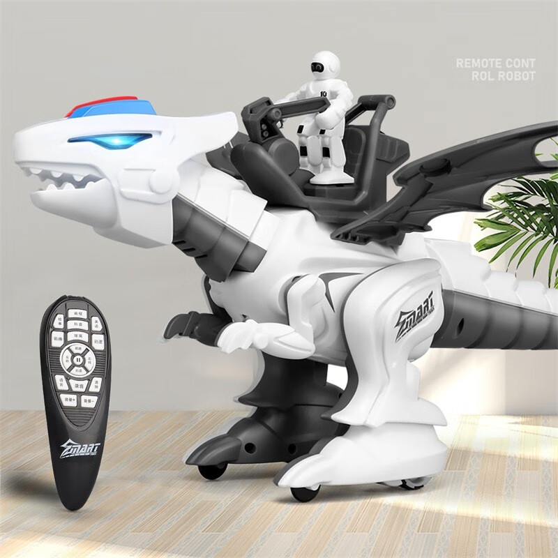 六一儿童节玩具电动遥控恐龙模型霸王龙智能语音对话机器人可编程男孩礼物益智玩具 智能语音编程霸王龙