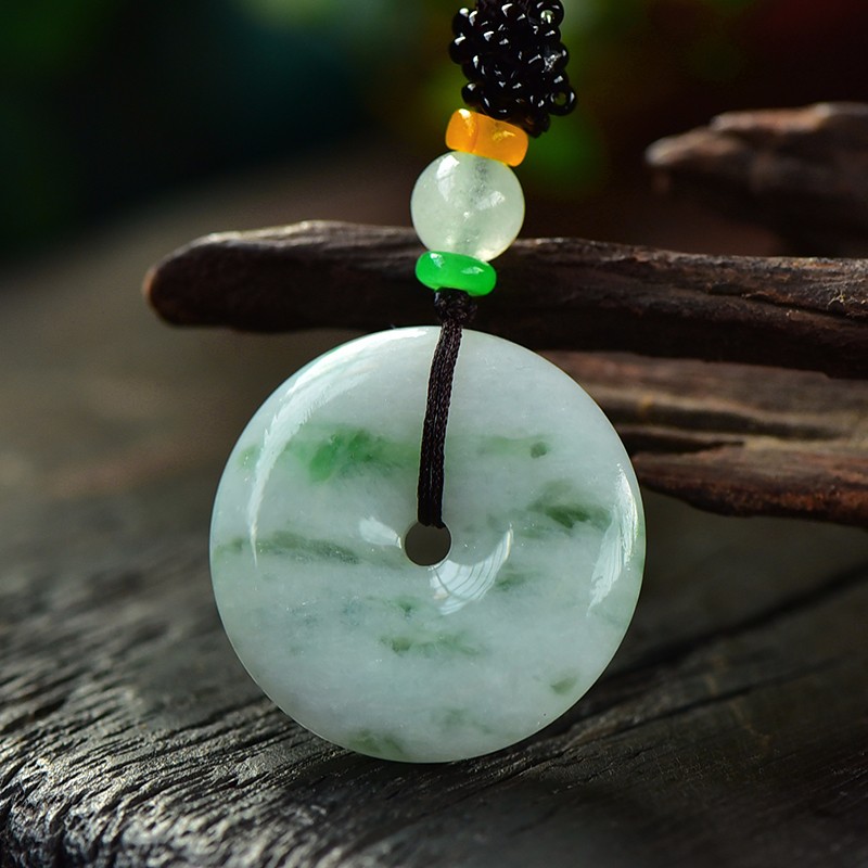 旭元 天然翡翠平安扣吊坠男款女款生日礼物 直径约30.7-31.7mm