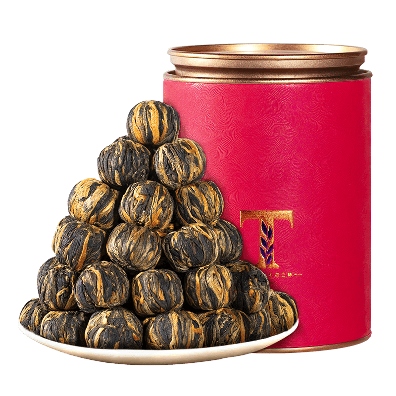 百花岭（BaiHuaLing） 滇红茶功夫红茶罐装云南古树蜜香春茶龙珠250g约64颗特级百花岭茶叶