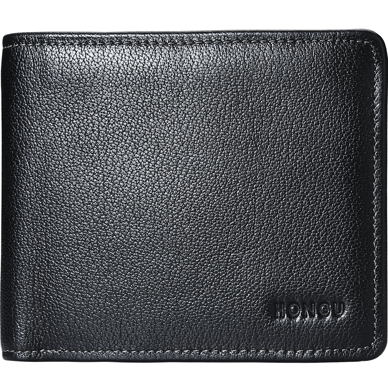 紅谷男士錢包商務(wù)頭層牛皮短款錢包男禮盒裝 生日禮物送男友