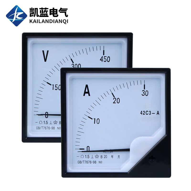 直流电压表指针式电流表仪表42c3-v a直流数字电量表 1a直通