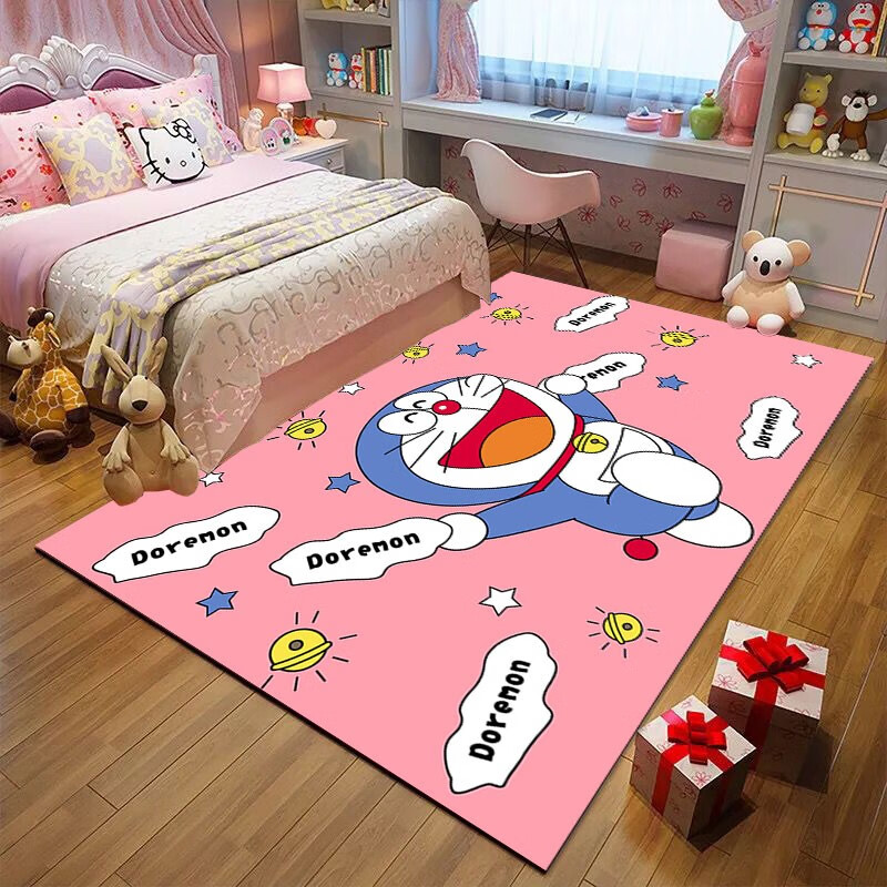 床边地毯卧室少女心满铺可爱ins风房间网红同款客厅地毯粉色卡通家用 机器猫 机器猫 50cm宽*80厘米长