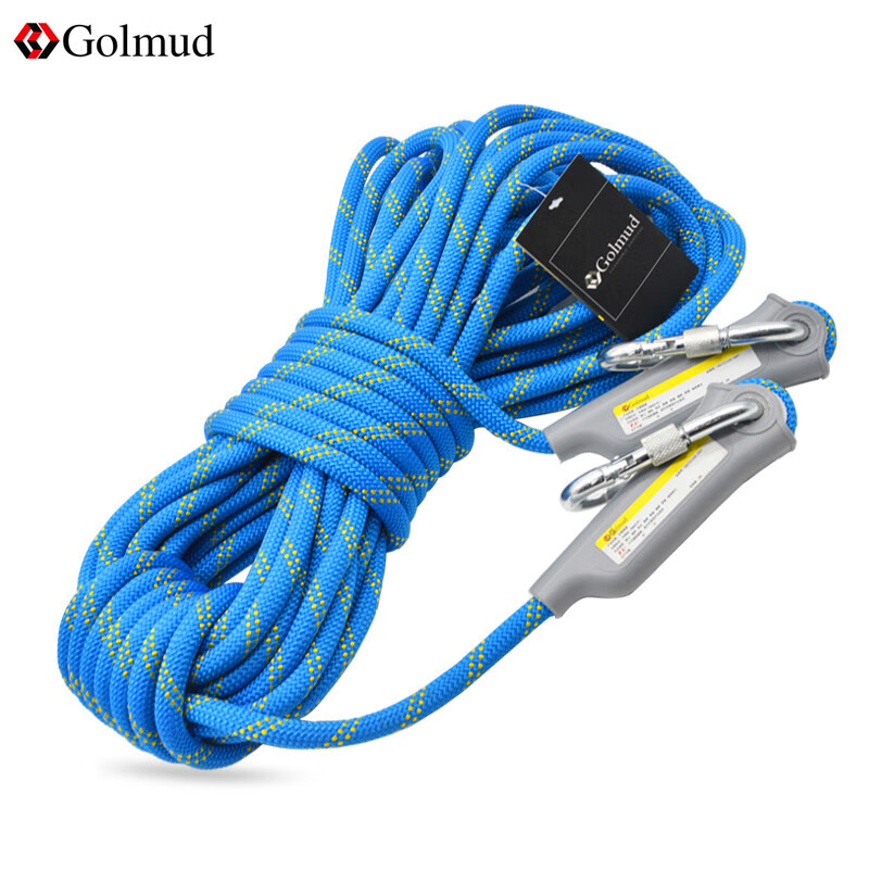 哥尔姆 登山绳户外空调安装安全绳攀岩绳攀登装备绳索耐磨救援绳子 12mm30米蓝套管
