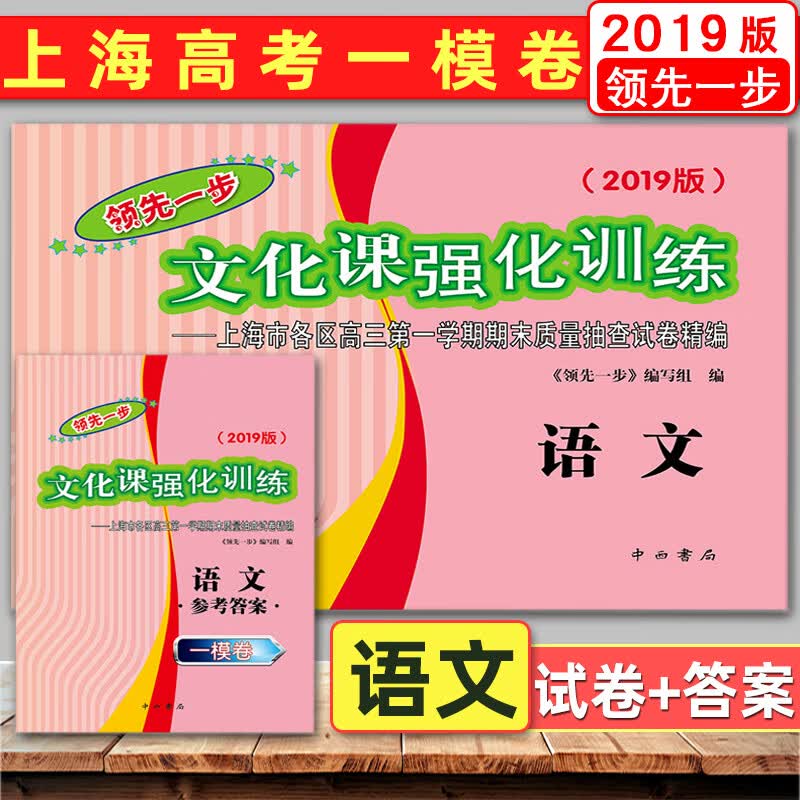 2019版领先一步语文 上海高考语文一模卷 试卷+答案 文化课强化训练 上海市各区高三学期期末质量抽