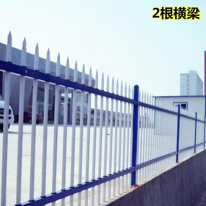 围墙铁栅栏护栏别墅庭院锌钢护栏铁艺围栏栅栏农村户外小区 1米高x3米