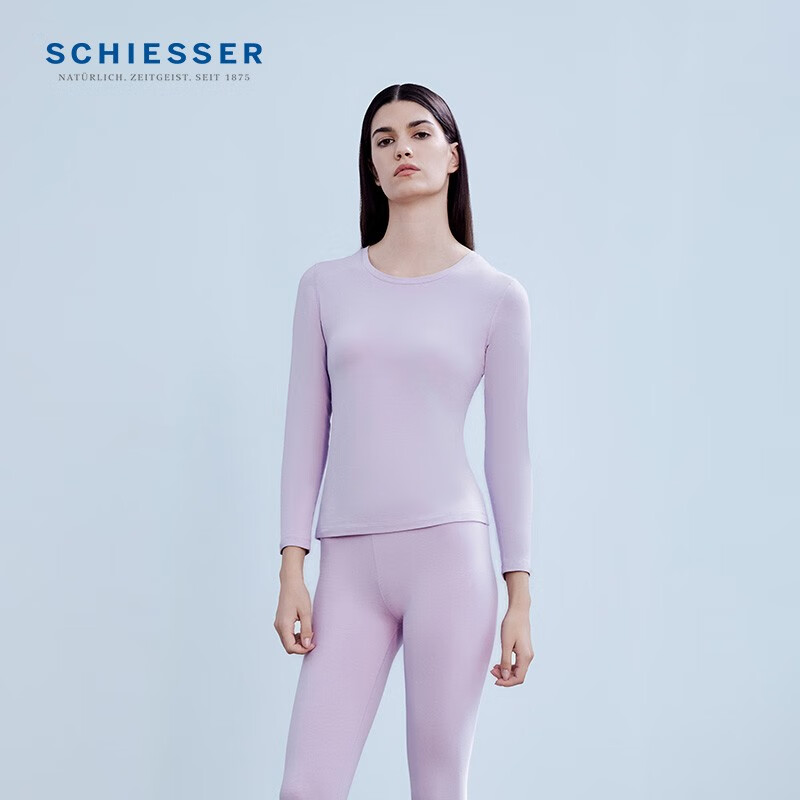 舒雅（Schiesser）男女士情侣秋衣裤内衣精梳棉薄绒棉毛衫裤保暖套装E5/20730W 女士21881W浅紫7402 M使用感如何?