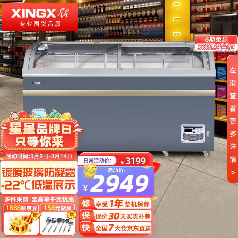 星星（XINGX）冰柜商用展示柜适合超市雪糕海鲜鲜肉存储吗？插图
