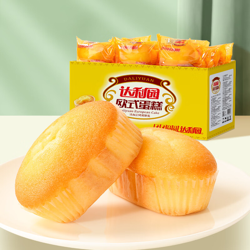 达利园欧式蛋糕1500g整箱早餐面包鸡蛋糕下午茶蒸蛋糕休闲零食节 