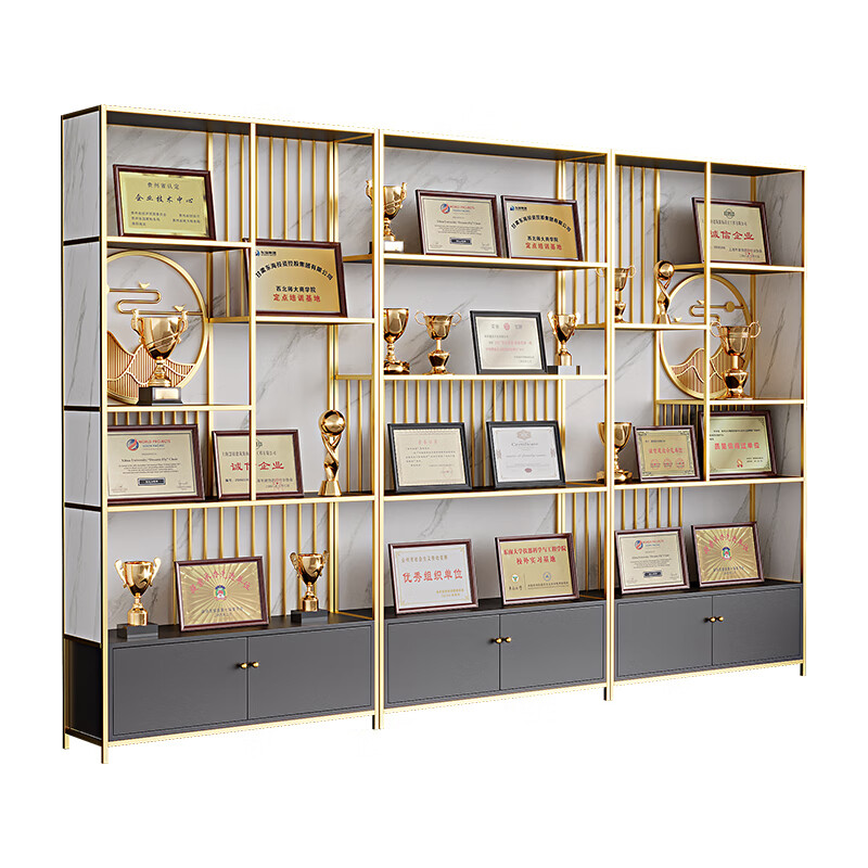 客2024新款荣誉墙展示柜办公室奖杯陈列架荣誉墙展示架公司奖杯奖牌