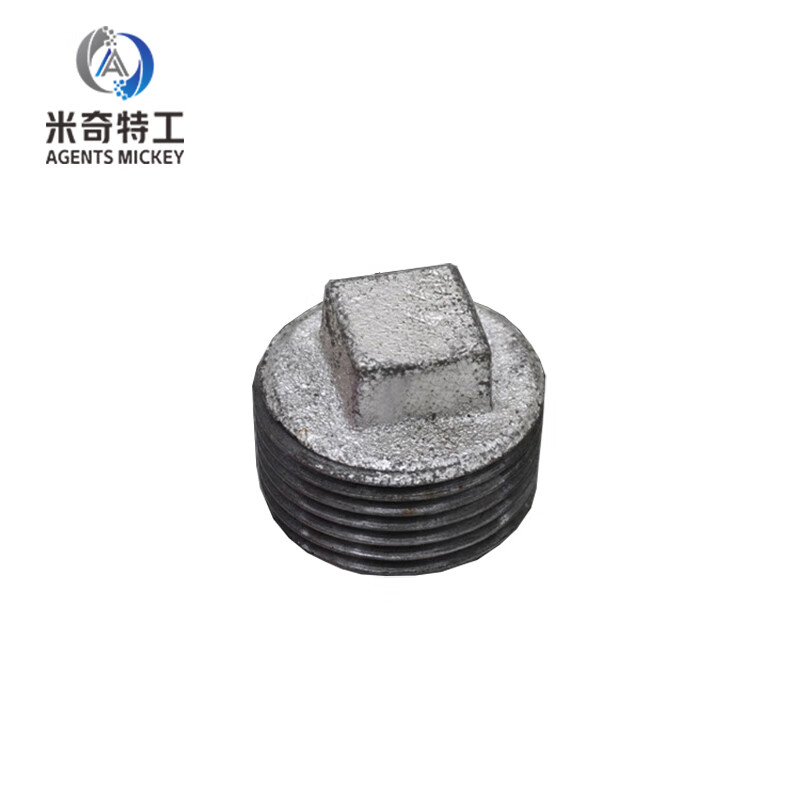 卓炫(zhuoxuan) 水暖管件 堵头封头 镀锌丝扣方堵 dn20(20个装)