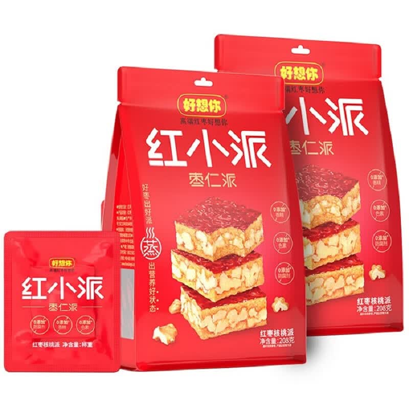 好想你红枣核桃派 枣仁派新疆特产大枣夹心干果零食 208g 红小派属于什么档次？