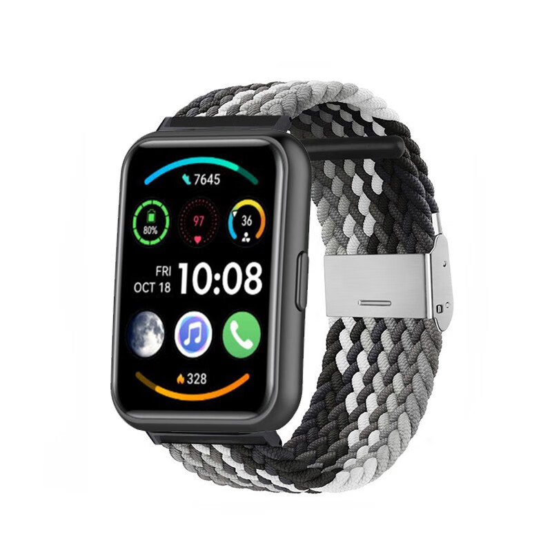 适用华为手表fit2表带尼龙huawei watch fit2代智能运动腕带编织卡扣