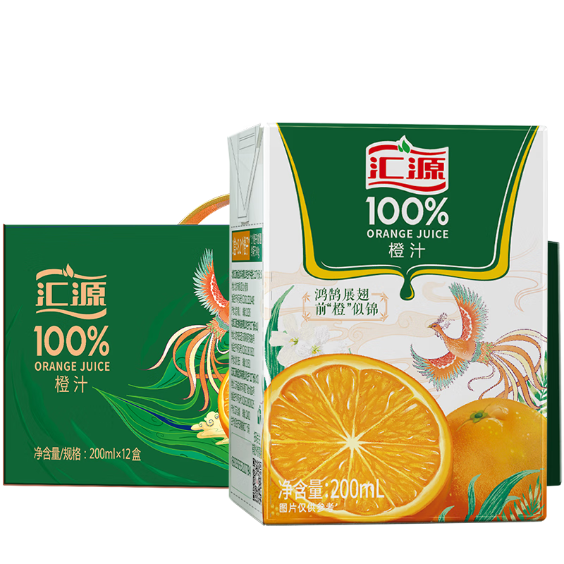 汇源 100%橙汁 200ml*12盒