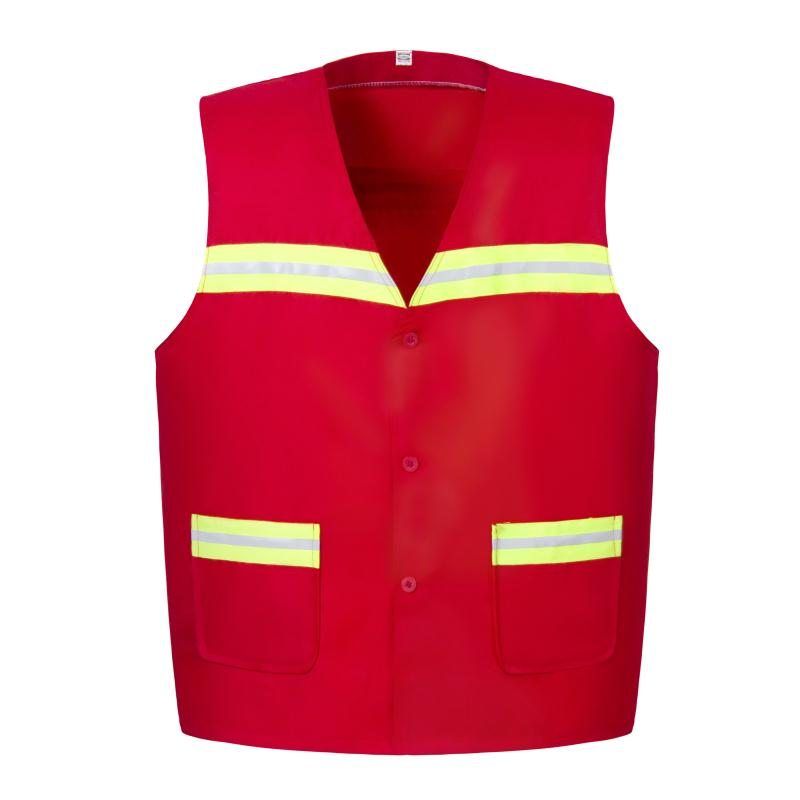 环卫工人园林绿化黄马褂反光背心马甲安全服物业保洁员工作服 桔红色