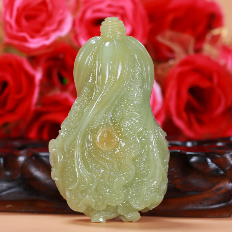 禄缘相禄缘相珠宝严选和田玉黄口料白菜手把件 苏州玉雕大师万子涵