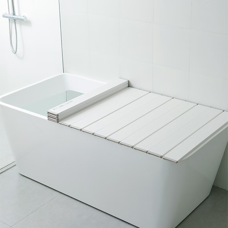 TOPRE日本进口折叠浴缸盖家用浴室盖板架洗澡保温盖浴缸防尘盖 L14-75*140cm 2.8kg