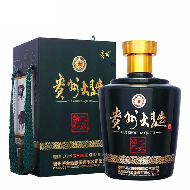 茅台(moutai)贵州大曲生肖酒 酱香型白酒 53度 2.5l 1坛 乙亥猪年