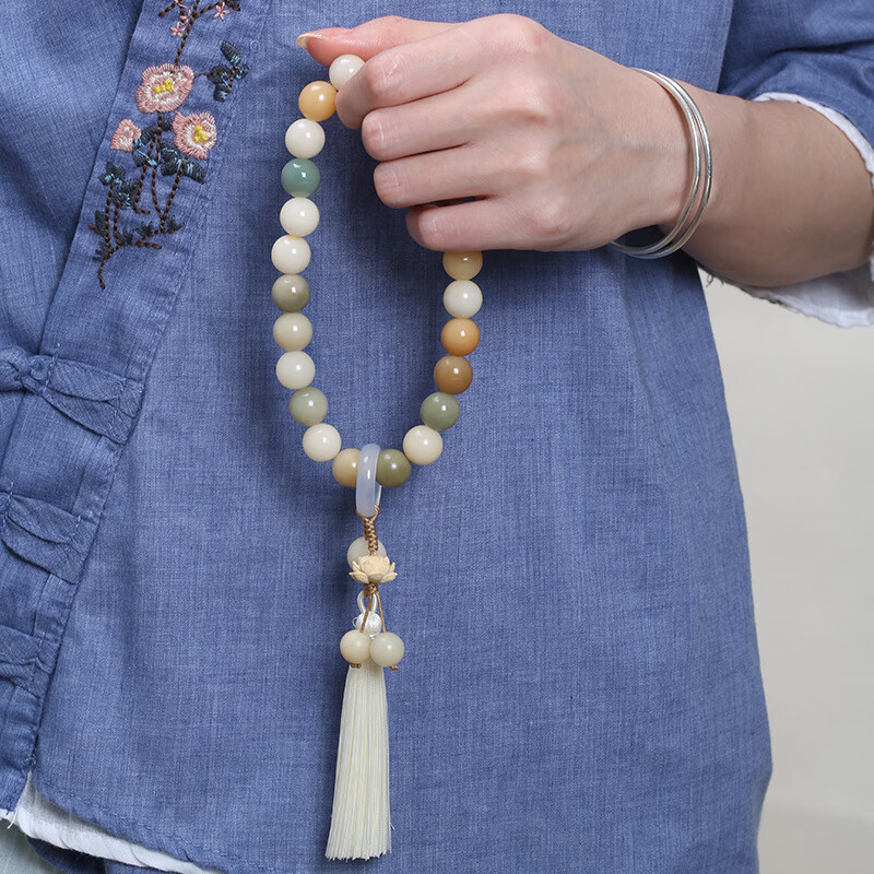 盘道 菩提根手持手串糖果圆珠12mm高抛菩提文玩佛珠手串 风铃糖果12mm