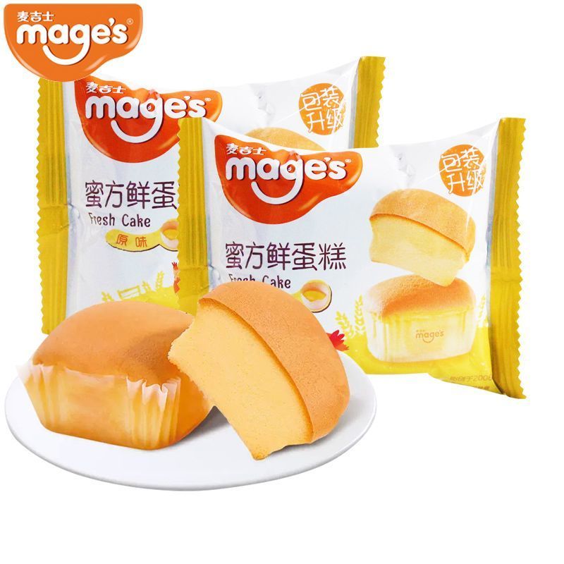 麦吉士蜜方鲜蛋糕原味散装小面包鸡蛋糕点心营养早餐独立包装整箱 蜜