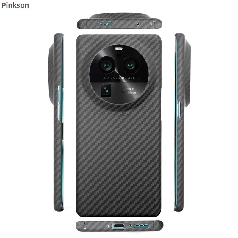 Pinkson凯夫拉OPPO Find X6 Pro手机壳芳纶纤维碳纤维保护套超薄全包磨砂硬壳男士新 【黑色/火山口】1500D芳纶 【OPPO Find X6 Pro】玻璃后盖版