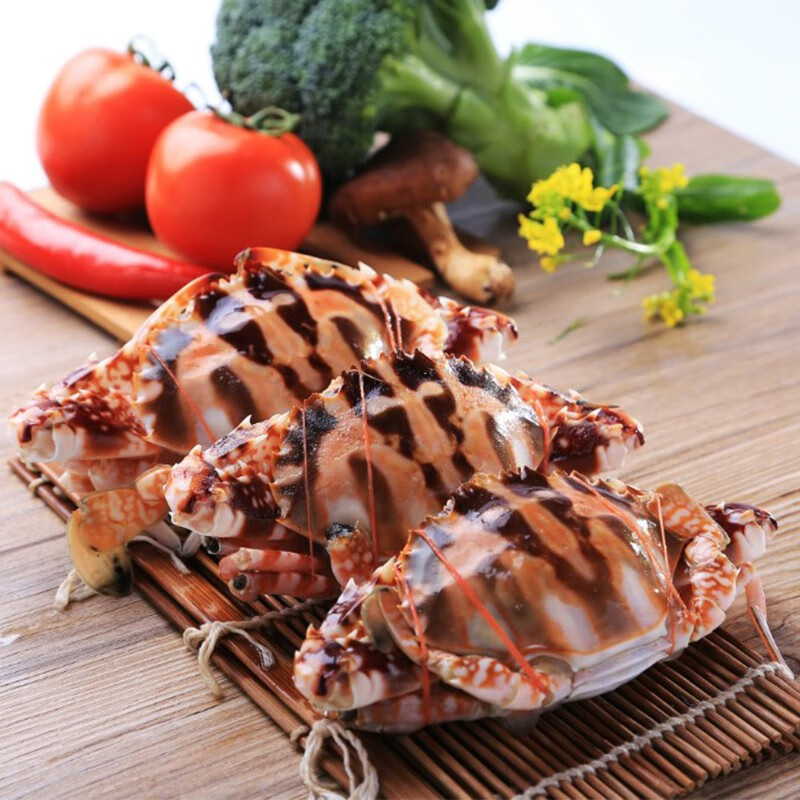 潮海堂 南海红花蟹海捕鲜活冷冻梭子蟹大螃蟹花蟹生鲜蟹类海鲜 红花蟹