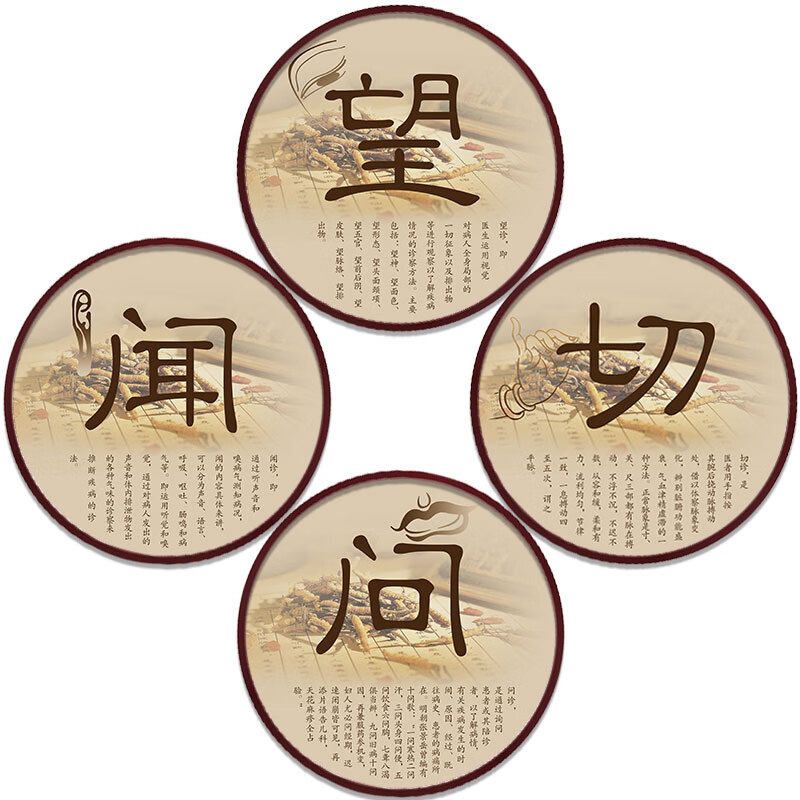 中医馆装饰挂画中医馆医院药店诊所挂画望闻问切字画大医精诚牌匾养生