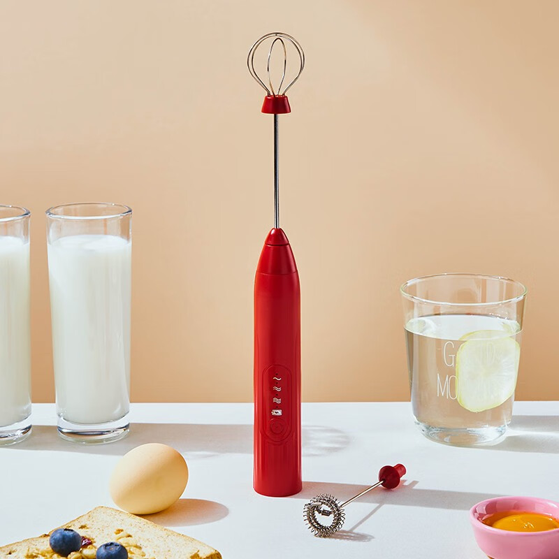 友来福 电动打奶泡器 咖啡奶泡机家用手持自动搅拌打蛋器花式咖啡拉花牛奶打泡器迷你奶油打发器红色属于什么档次?